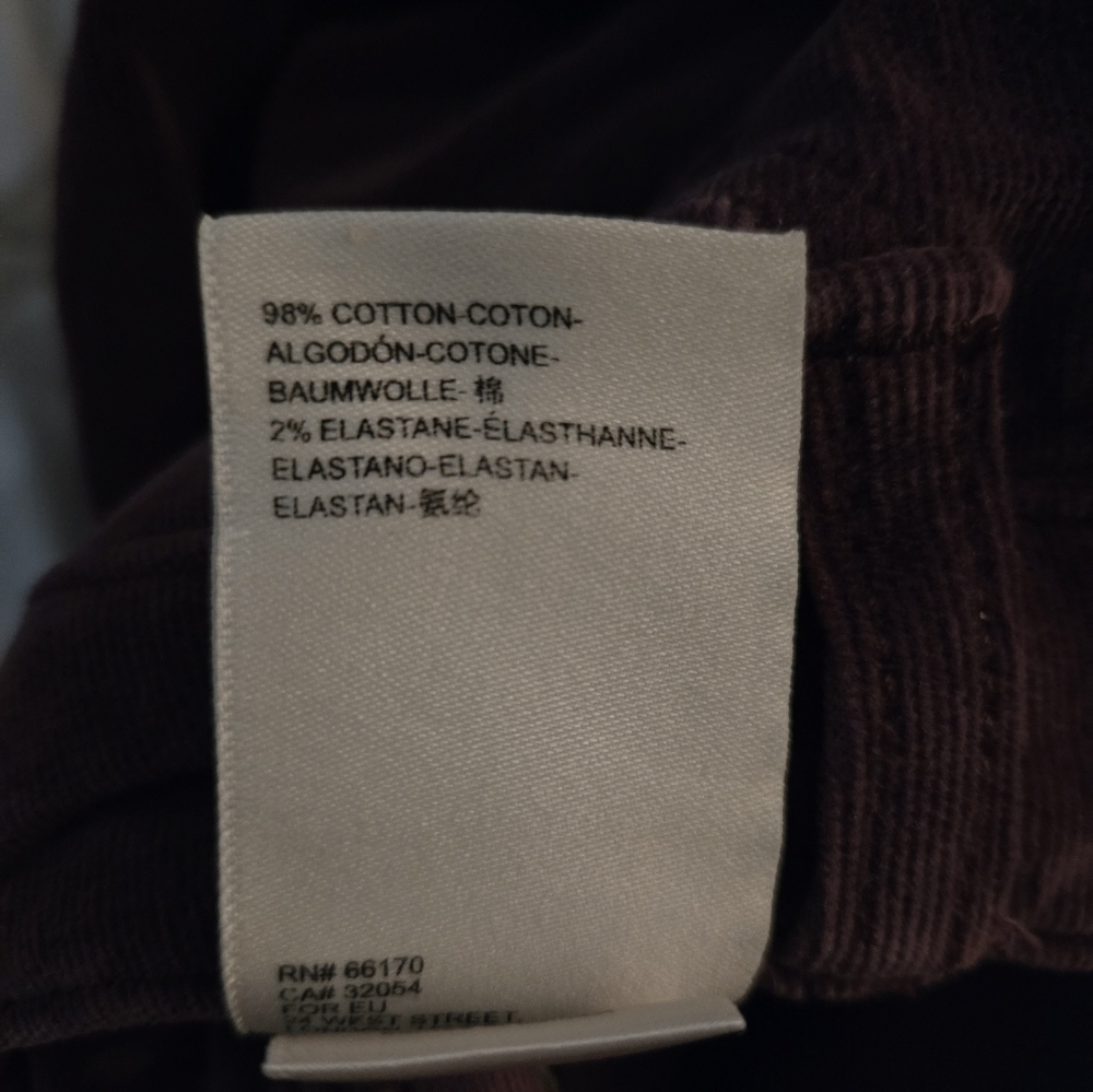 Pilcro Anthropologie High Rise Button Fly Skinny Corduroy Pants Size 25 Purple - Picture 13 of 14